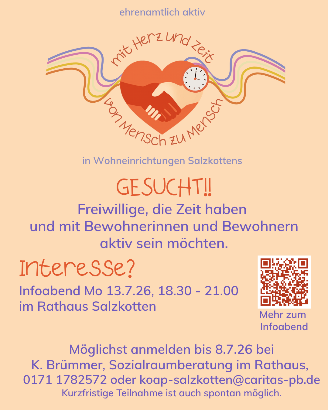 Gesucht! Menschen mit Herz und Zeit